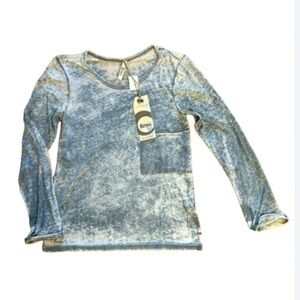 New with tags FLUXUS burnout long sleeve loose fit pocket tee shirt. Very soft.